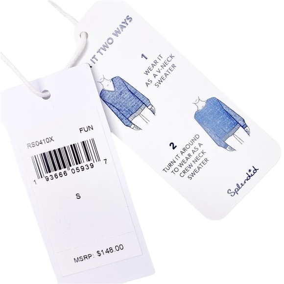 Splendid Pink Sweater Size Small 2-in-1 Cotton Loose/Open Weave Fuchsia New NWT - Picture 5 of 8